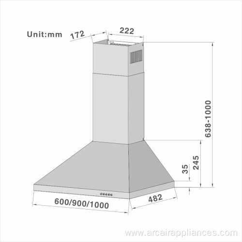 Cooker Hood with 3-speed Extraction